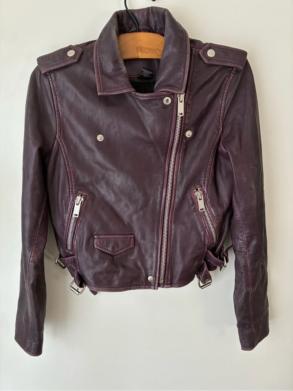 Amaryllis Jacket Women’s Small Leather Jacket Distressed Moto